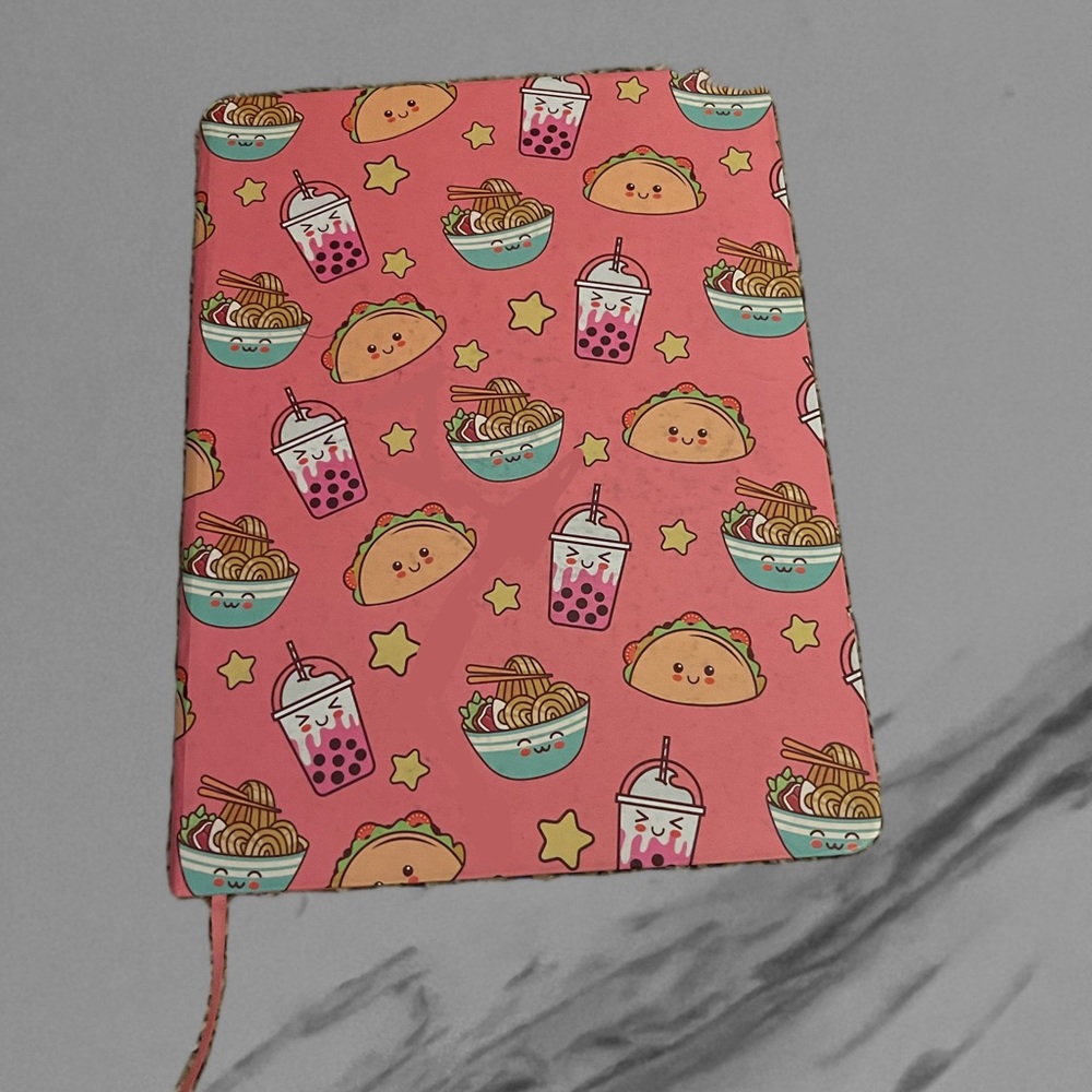 Cute Pink Food-Themed Notebook